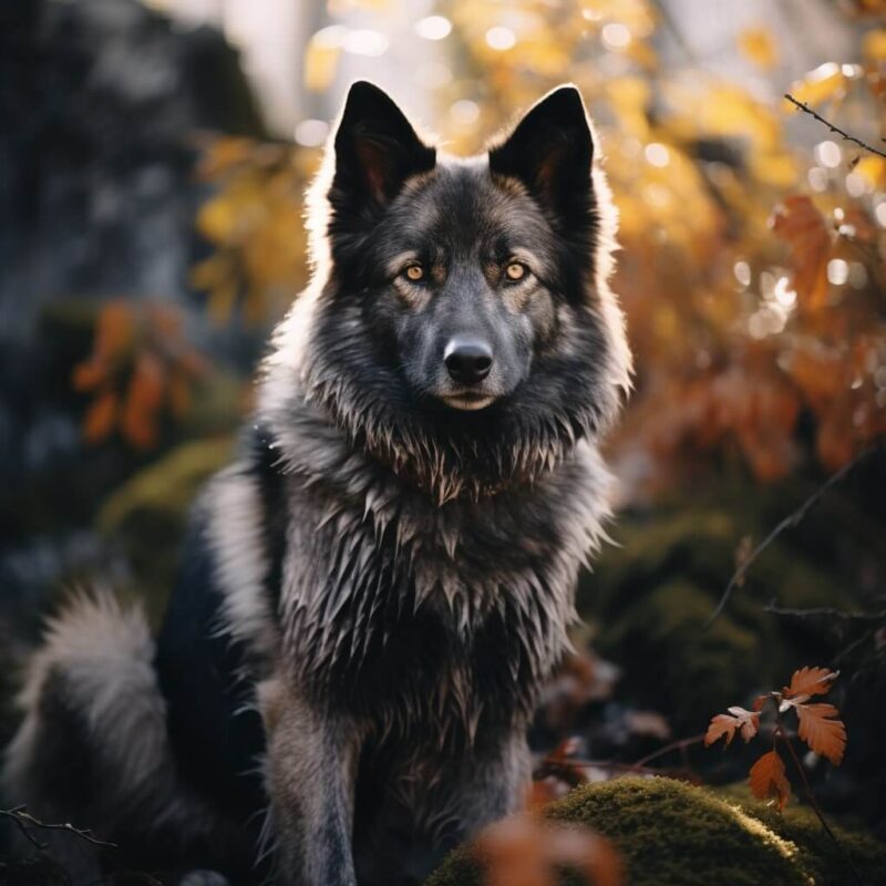 Norwegischer Elchhund Schwarz Grau